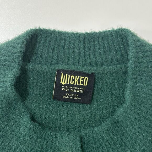Wicked Elphaba Graphic Cardigan Paul Tazewell X Target Green XS Embroidered Oz - Picture 6 of 13